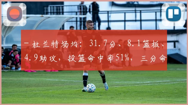 - 杜兰特场均：31.7分、8.1篮板、4.9助攻，投篮命中率51%，三分命中率42%，罚球全部 截至2025年12月25日，詹姆斯与杜兰特生涯常规赛交手29次，季后赛交手14次，合计43次。以下为核